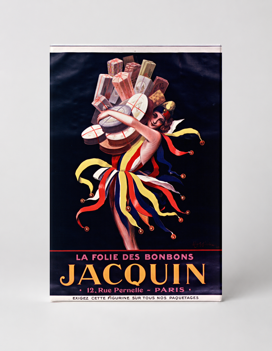 La Folie des Bonbons Jacquin 1900s - Belle Époque Vintage Poster Wall Art