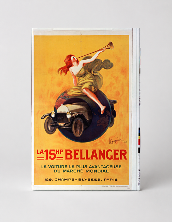 La 15HP Bellanger 1921 - French Automobile Vintage Poster Canvas Wall Art