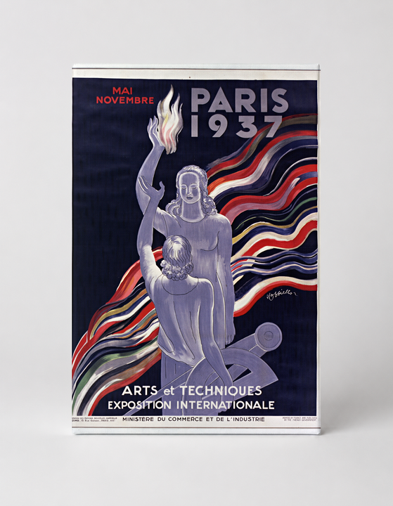 Paris 1937 Arts et Techniques Exposition Internationale - Art Deco Vintage Poster Wall Art