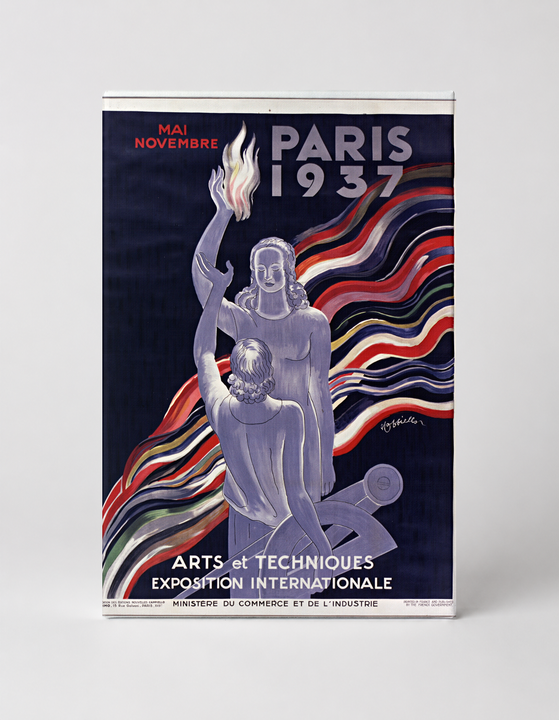 Paris 1937 Arts et Techniques Exposition - Art Deco Vintage Poster Wall Art