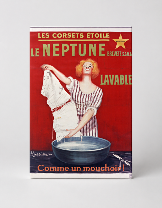 Le Neptune Corset 1913 - Belle Époque French Advertising Vintage Poster Wall Art