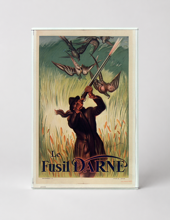 Le Fusil Darne 1948 - Vintage French Hunting Shotgun Advertising Poster