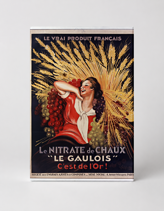Le Nitrate de Chaux Le Gaulois 1920s - French Vintage Advertising Poster Wall Art