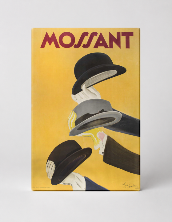 Mossant Hats Vintage French Advertising Poster Canvas Wall Art