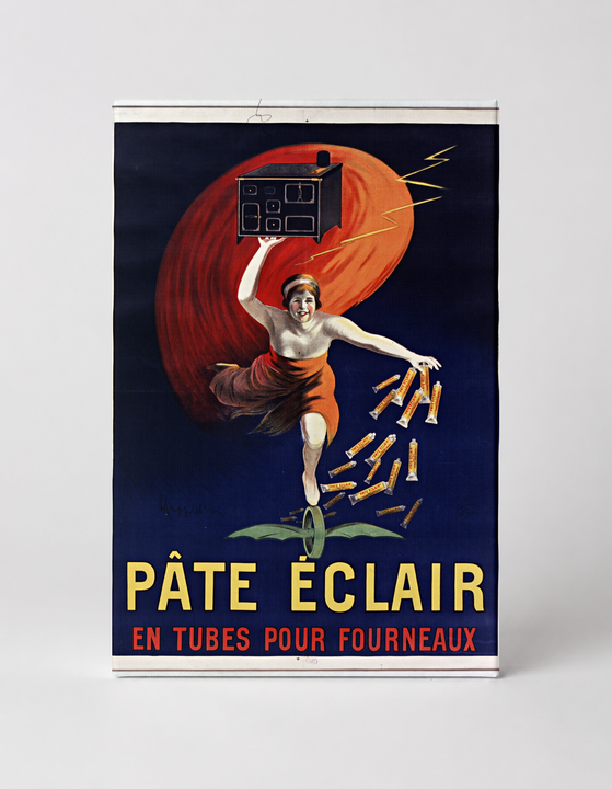 Pâte Éclair En Tubes Pour Fourneaux - French Vintage Advertising Poster Canvas Wall Art