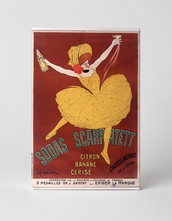 Sodas Scarpatett 1900s Belle Époque Vintage Advertising Poster Canvas Wall Art