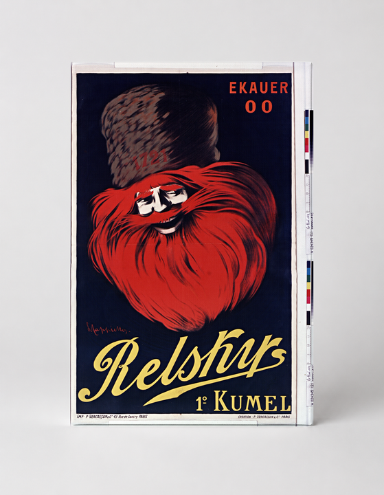 Relskys Ekauer 00 Kumel 1900s - Vintage Liqueur Advertising Poster Canvas Wall Art