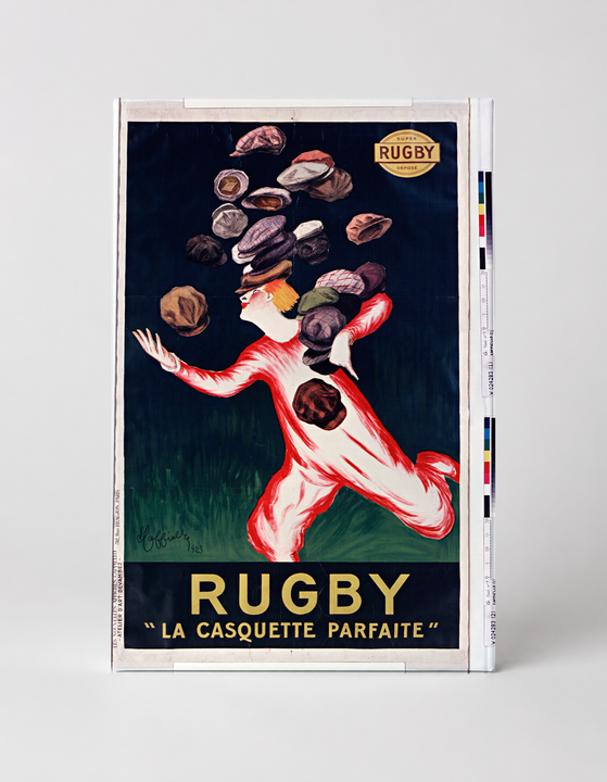 Rugby La Casquette Parfaite 1910s - Vintage French Advertising Poster Wall Art