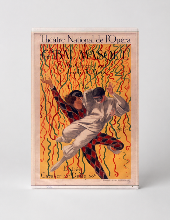 Grand Bal Masqué Théâtre National de l'Opéra - Vintage French Poster Wall Art
