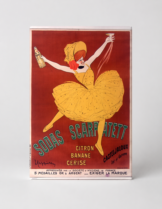 Sodas Scarpalett 1900s Belle Époque French Advertising Vintage Poster Wall Art