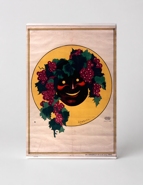 Bacchus Grape Mask 1900s Belle Epoque Vintage Poster Canvas Wall Art