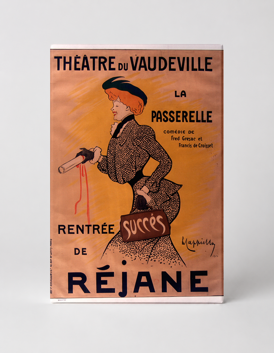 Théâtre du Vaudeville La Passerelle 1912 - Belle Époque Vintage Poster Wall Art