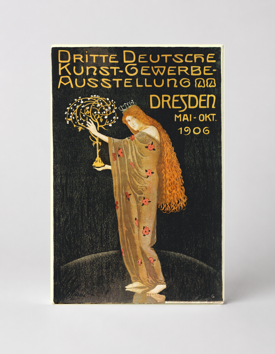 Dritte Deutsche Kunst-Gewerbe-Ausstellung Dresden 1906 - Art Nouveau Vintage Poster Wall Art