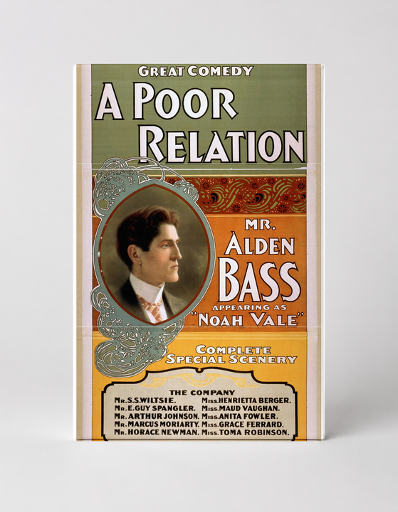 A Poor Relation 1890s Theatre Comedy Vintage Poster Canvas Wall Art
