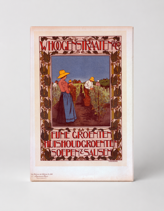 W. Hoogerstraaten & Co Fine Vegetables 1900s - Art Nouveau Vintage Poster Wall Art