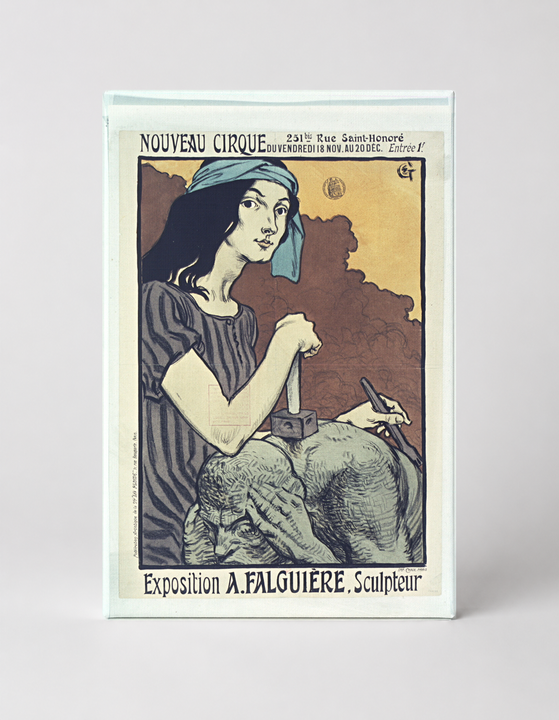 Nouveau Cirque Exposition Falguière Sculpteur 1896 - Vintage French Poster Wall Art