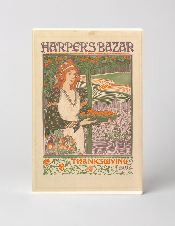 Harper's Bazar Thanksgiving 1894 - Art Nouveau Vintage Poster Wall Art