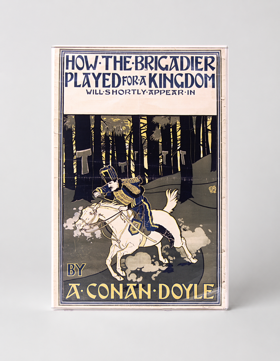 How The Brigadier Played For A Kingdom - Conan Doyle Vintage Literary Poster Canvas Wall Art