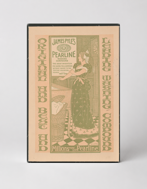 James Pyle's Pearline Washing Compound 1890s Vintage Advertising Poster Canvas Wall Art