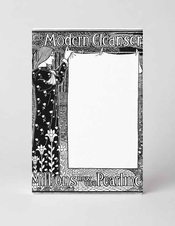 The Modern Cleanser Pearline 1890s - Victorian Advertising Vintage Poster Wall Art