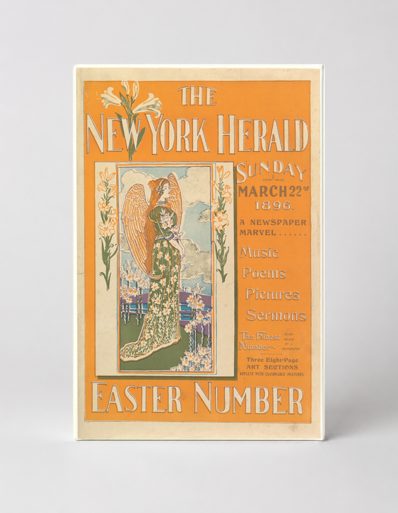 New York Herald Easter Number 1896 - Victorian Newspaper Vintage Poster Wall Art