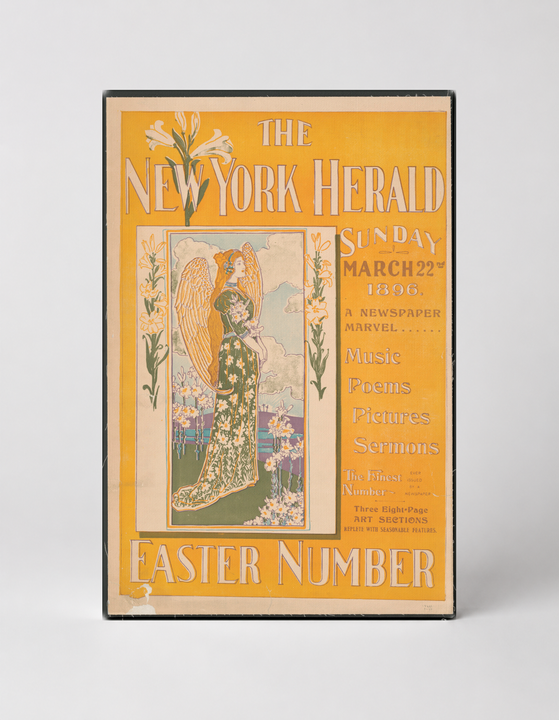 New York Herald Easter Number 1896 - Vintage Newspaper Poster Wall Art