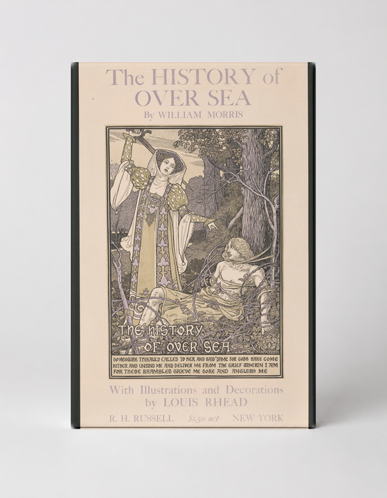 The History of Over Sea by William Morris 1900 - Victorian Fantasy Vintage Poster Wall Art
