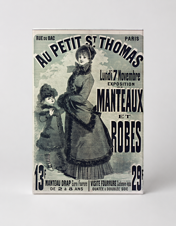 Au Petit St. Thomas Manteaux et Robes 1880s - Victorian Advertising Vintage Poster Wall Art