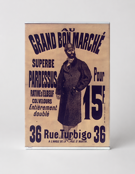 Au Grand Bon Marché 1890s - French Vintage Advertising Poster Wall Art