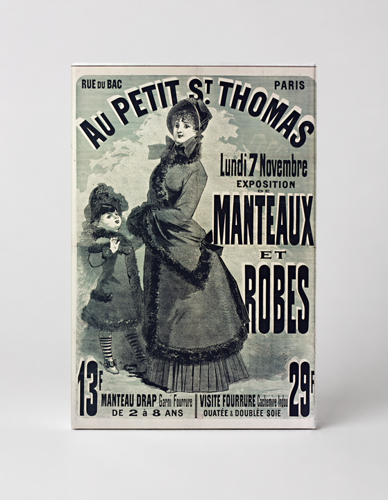 Au Petit St. Thomas 1879 - French Victorian Fashion Vintage Poster Wall Art