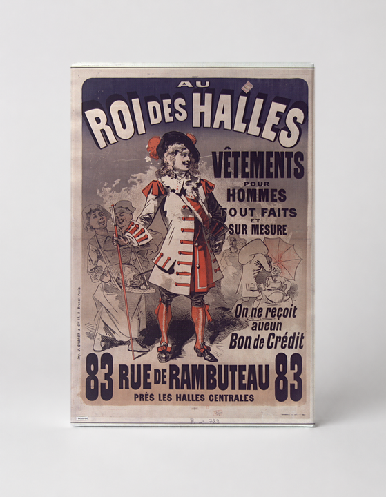 Au Roi des Halles 1890s French Menswear Vintage Poster Wall Art