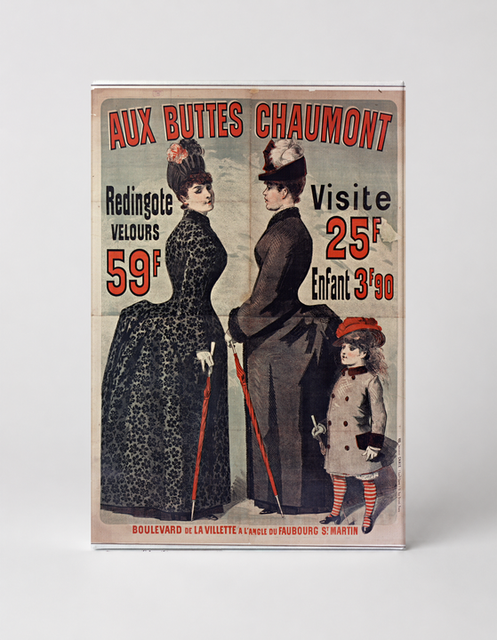 Aux Buttes Chaumont 1890s French Fashion - Belle Époque Vintage Poster Wall Art