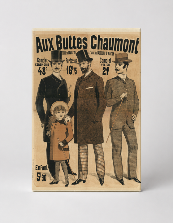 Aux Buttes Chaumont 1890s French Fashion - Vintage Advertising Poster Wall Art