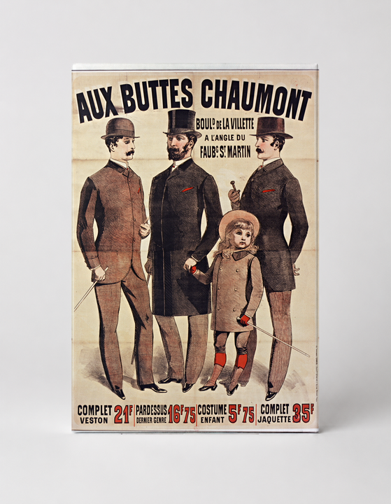 Aux Buttes Chaumont 1880s French Fashion Vintage Poster Wall Art