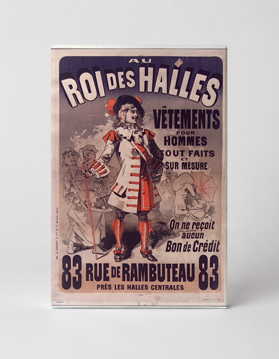 Au Roi des Halles 1890s French Menswear Vintage Poster Wall Art