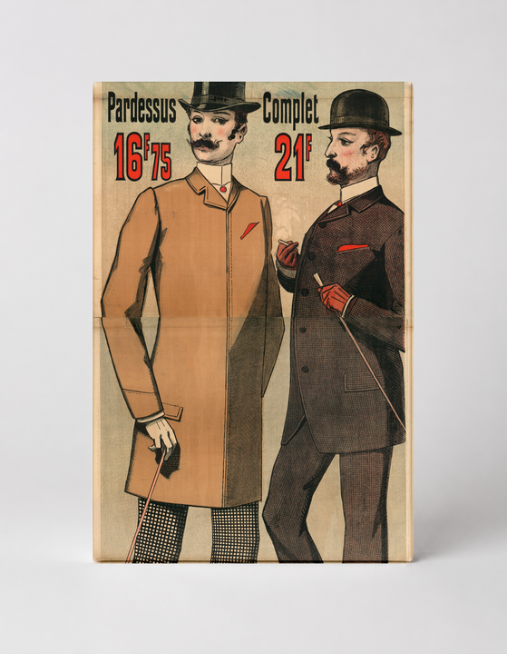 Aux Buttes Chaumont 1890s French Fashion - Belle Époque Vintage Poster Wall Art