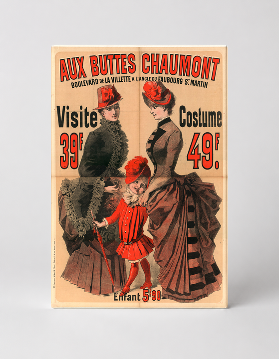 Aux Buttes Chaumont 1880s French Fashion - Belle Époque Vintage Poster Wall Art