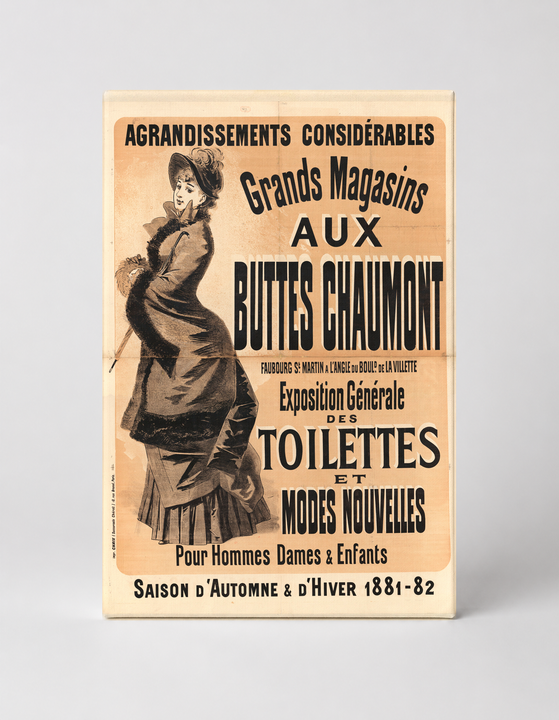 Buttes Chaumont 1881 Grand Magasins - Belle Époque Vintage Poster Wall Art