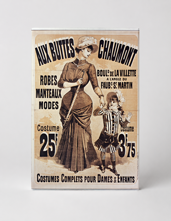 Aux Buttes Chaumont 1880s French Fashion - Belle Époque Vintage Poster Wall Art