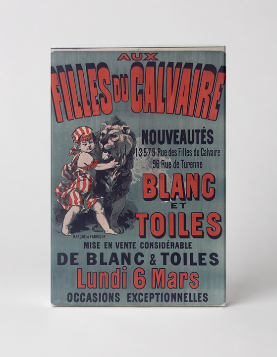 Aux Filles du Calvaire 1890s French Retail Vintage Poster Wall Art