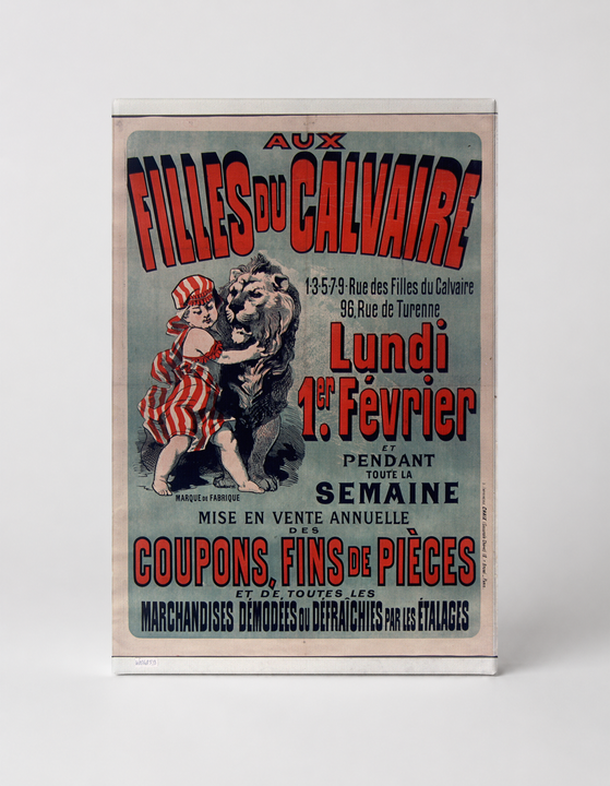 Aux Filles du Calvaire 1896 - French Vintage Advertising Poster Canvas Wall Art