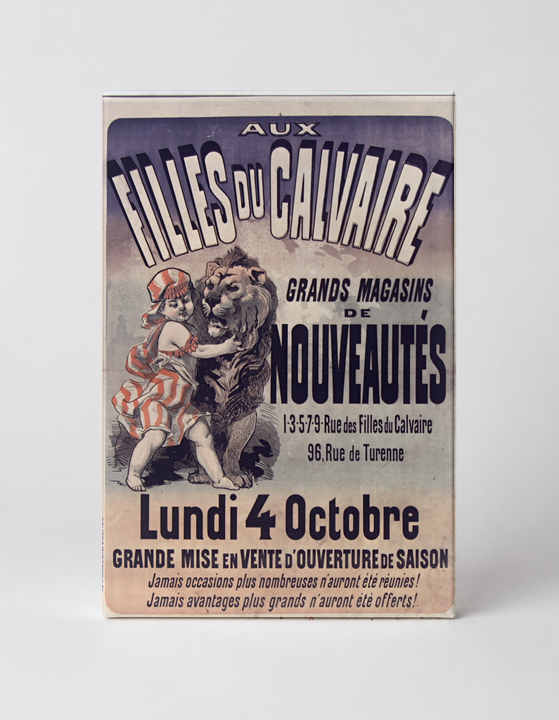Aux Filles du Calvaire 1890s French Grand Magasin Vintage Poster Wall Art