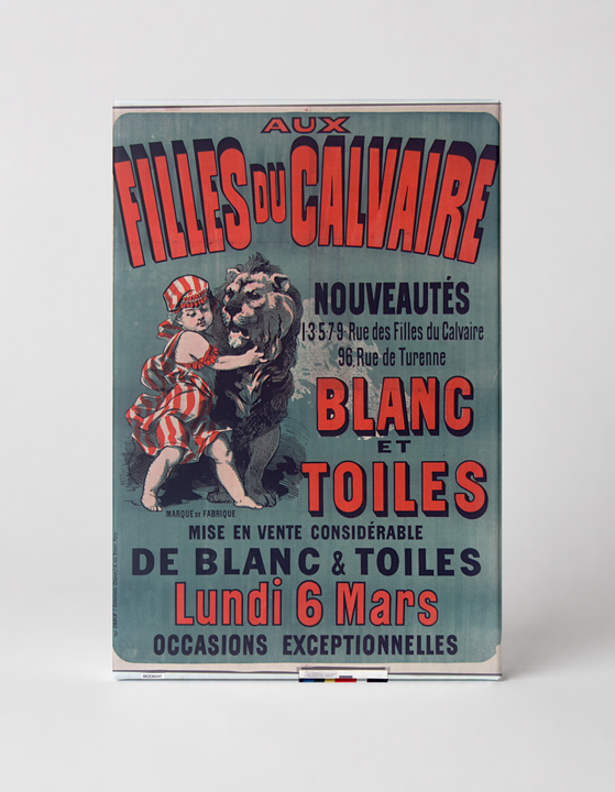 Aux Filles du Calvaire 1890s French Retail Vintage Poster Wall Art