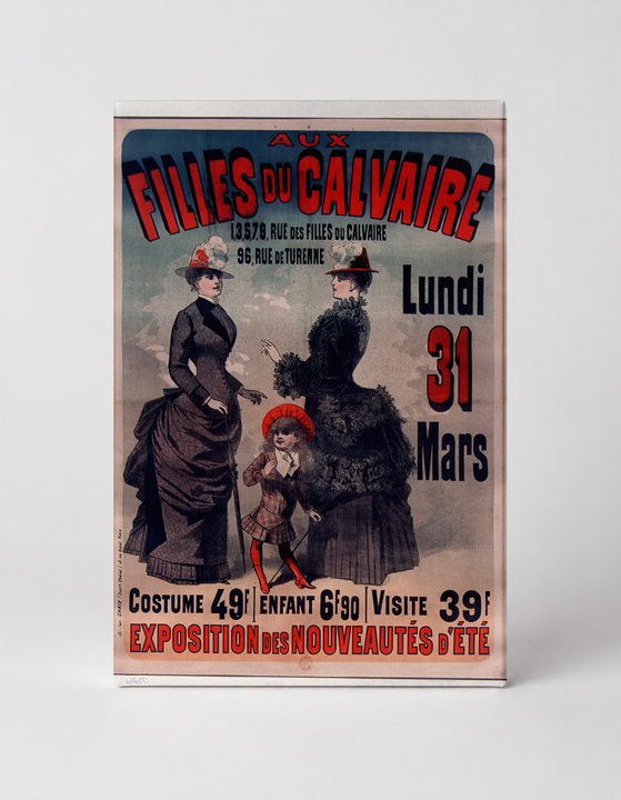 Aux Filles du Calvaire 1890s French Fashion - Belle Époque Vintage Poster Wall Art