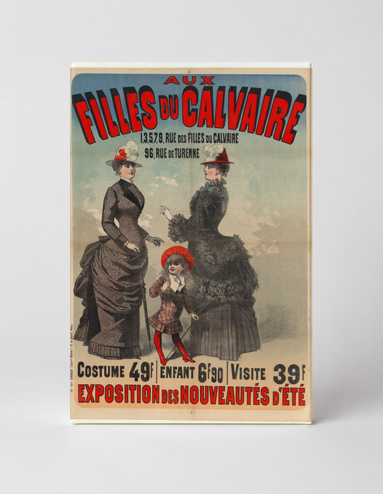 Aux Filles du Calvaire 1880s French Fashion - Belle Époque Vintage Poster Wall Art