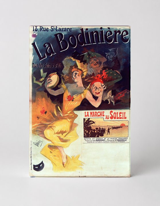 La Bodinière 1890s French Theatre Vintage Poster Canvas Wall Art