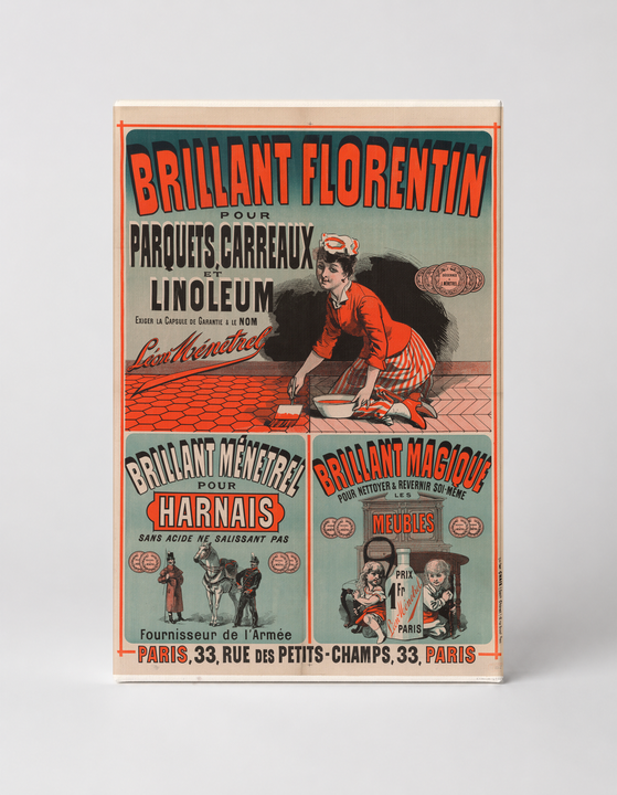 Brillant Florentin 1890s French Cleaning Products Vintage Poster Wall Art