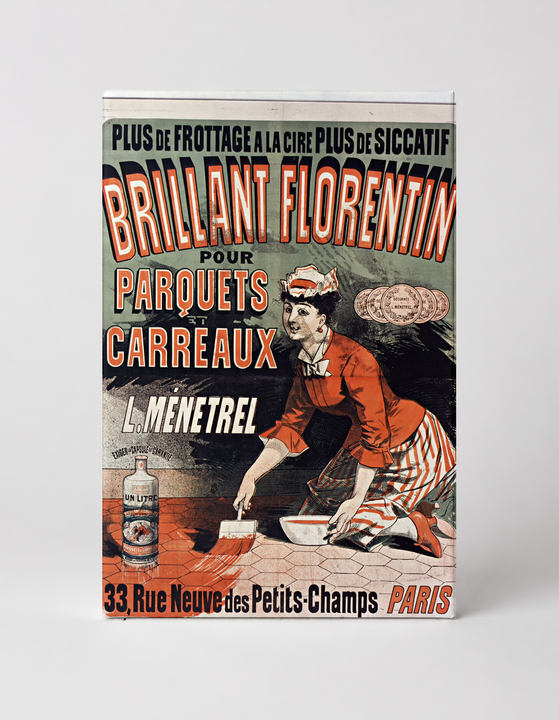 Brillant Florentin Floor Polish 1890s - Belle Époque Vintage Poster Wall Art