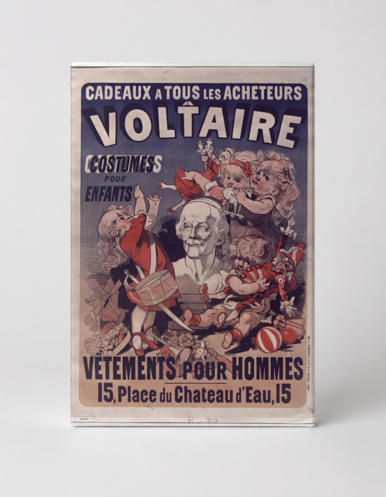 Voltaire Costumes Pour Enfants 1890s - French Victorian Advertising Vintage Poster Wall Art