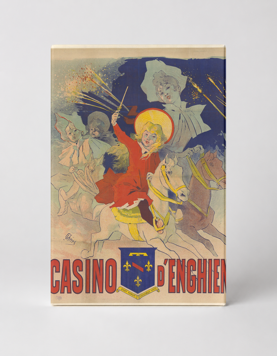 Casino d'Enghien Vintage French Poster - Belle Époque Canvas Wall Art